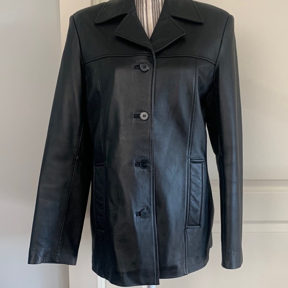 REILLY olmes black leather coat - Picture 3 of 10
